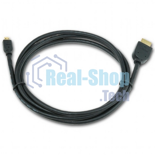 Кабель Cablexpert HDMI-micro HDMI CC-HDMID-6, 19M/19M, v2.0, медь, позол.разъемы, экран, 1.8м, черный, пакет