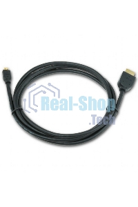 Кабель Cablexpert HDMI-micro HDMI CC-HDMID-6, 19M/19M, v2.0, медь, позол.разъемы, экран, 1.8м, черный, пакет