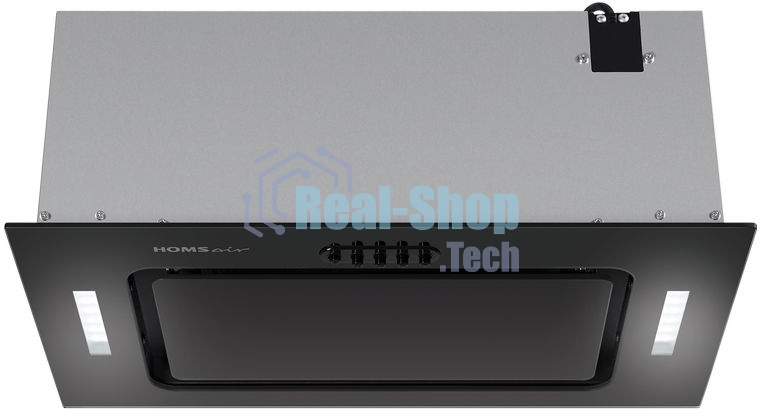 Вытяжка встраиваемая HOMSair Crocus Push 52 черный, 51.8 см, 850 куб. м/ч, 53 дБ