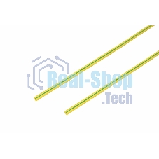 Термоусаживаемая трубка Rexant 1,5/0,75 мм, желто-зеленая, упаковка 50 шт. по 1 м