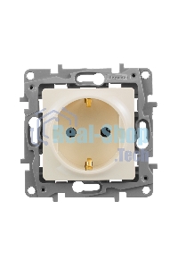 Розетка 2К+З винты, сл. кость ETIKA 