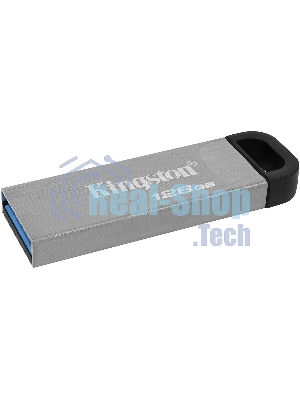Флешка USB Kingston DataTraveler KYSON (DTKN/128 Gb), 128Gb, USB 3.2 Gen 1, R/W 200/60, серебристый/черный