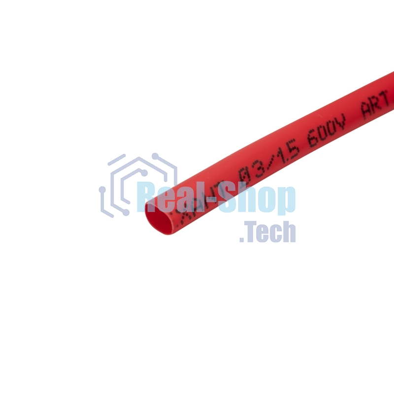 Трубка термоусаживаемая Rexant 3.0/1.5мм красн. ролик 2.44м
