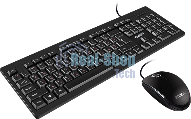 Комплект клавиатура + мышь SVEN KB-S320C клавиатура и мышь черные (USB, 105 кл, 4 кнопки, 1000 dpi)