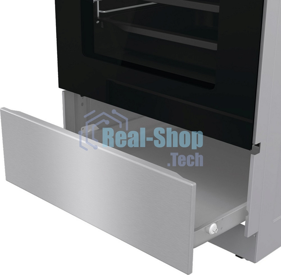 Плита электрическая Gorenje GECS5C70XA серебристый, конфорок 4 электрических, духовка 70 л, 50 см x 85 см x 59.4 см