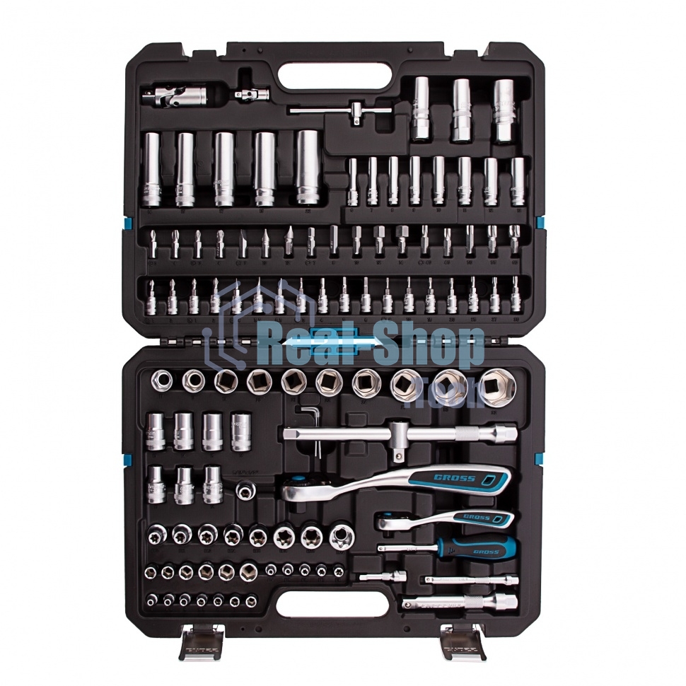 Набор инструментов Gross 109 предметов, 120 зубьев, CrV 1/4, 1/2