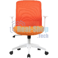 Кресло компьютерное Cactus CS-WMC333-OR оранжевый, сиденье оранжевый, сетка/ткань, низк. спин. крестов. пластик, пластик белый