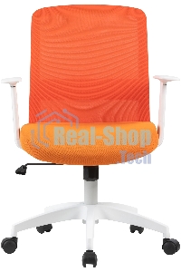 Кресло компьютерное Cactus CS-WMC333-OR оранжевый, сиденье оранжевый, сетка/ткань, низк. спин. крестов. пластик, пластик белый