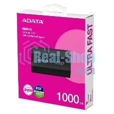 Внешний SSD ADATA SD810, 1TB, USB 3.2 Gen 2x2 Type-C, R/W 2000/2000, черный