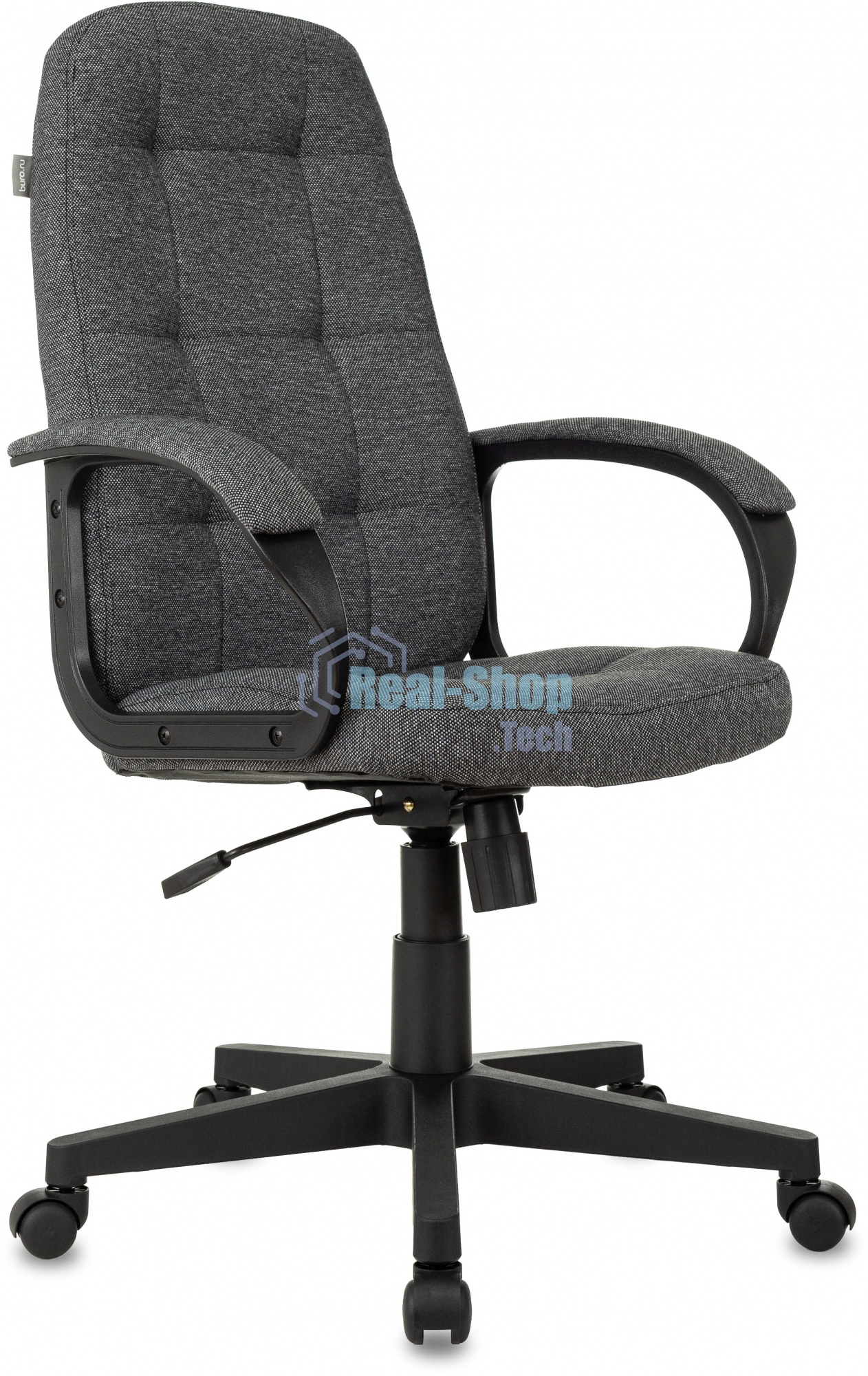 Кресло руководителя Бюрократ CH 002 Fabric 3C1 серый, крестов. пластик
