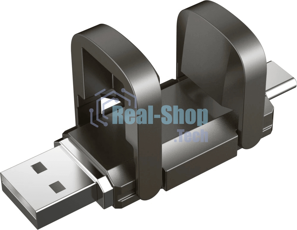 Флешка USB Dahua S809 (DHI-USB-S809-32-256Gb), 256Gb, USB 3.2 Type-A/USB Type-C, R/W 520/460, серый
