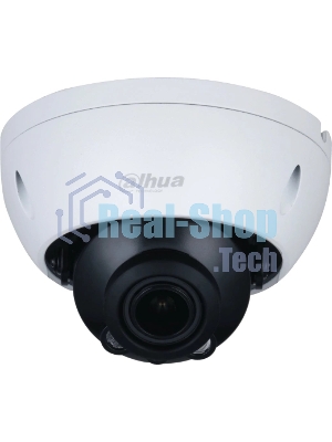 Уличная купольная IP-видеокамера Dahua 2Мп; 1/2.8” CMOS; моторизованный объектив 2.8~12 мм; механический ИК-фильтр; чувствительность 0.008лк@F1.7; сжатие: H.265+, H.265, H.264+, H.264, MJPEG; 2 потока
