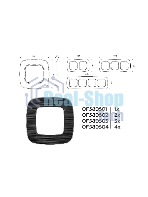 Рамка OMEGA Radian (Черный Металл шлифованный) 1-ая OF580501