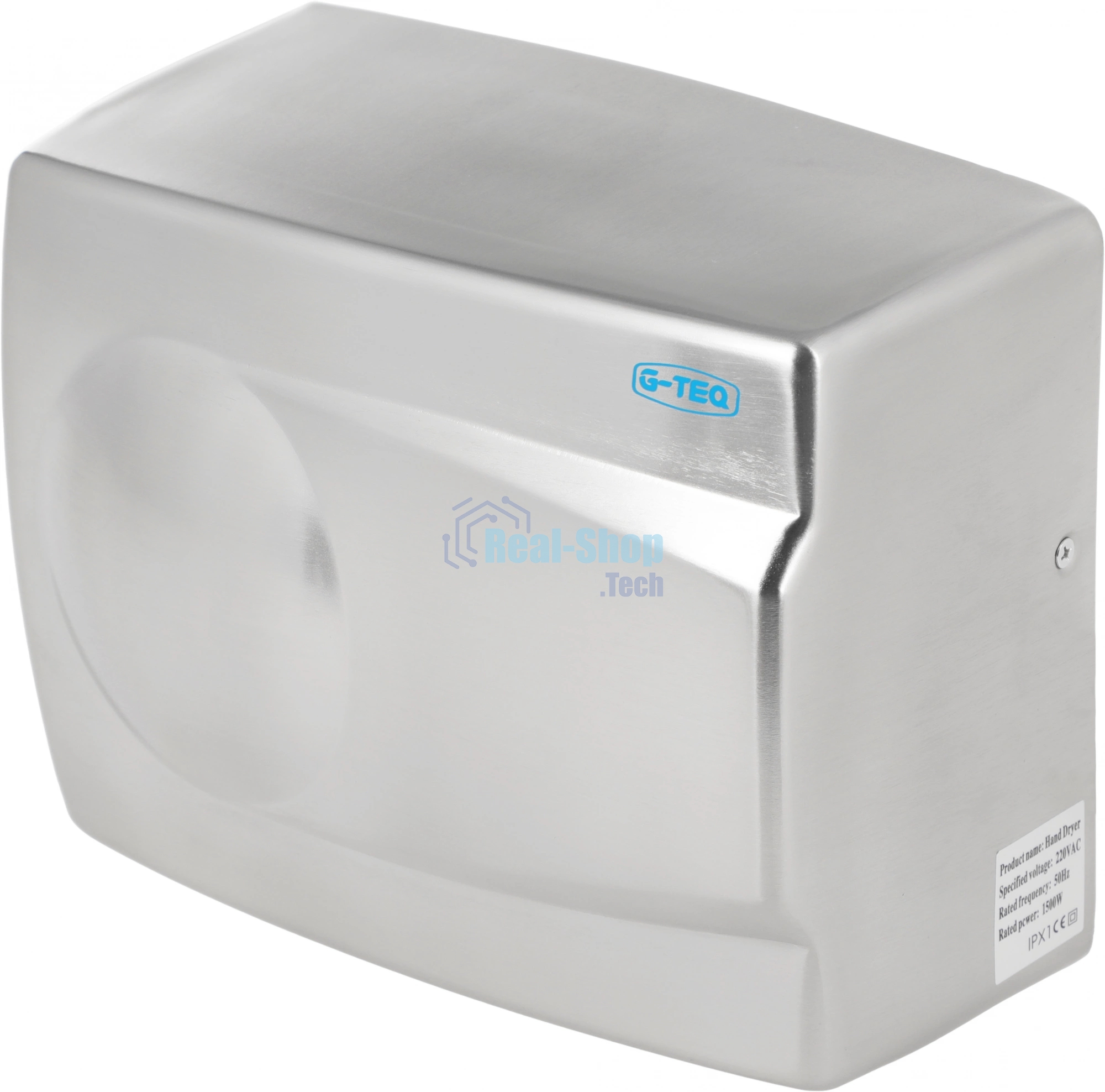Сушилка для рук G-TEQ 8828 MC 1500Вт 16м/сек металл хром