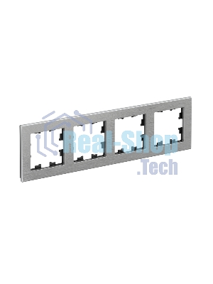 Рамка 4-м AtlasDesign Nature металл серебр. SchE ATN312104