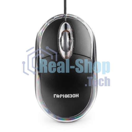 Мышь проводная Гарнизон GM-100 черный, 1000 dpi, USB, кнопки - 3