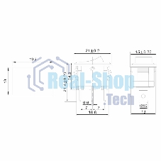 Выключатель клавишный Rexant 250V 6А (3с) ON-ON красный Mini