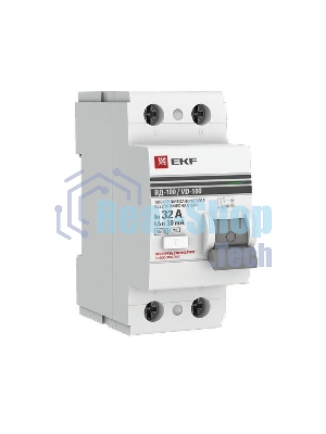 Выключатель дифференциального тока (УЗО) 2п 32А 30мА тип AC ВД-100 PROxima (электромех.) EKF elcb-2-32-30-em-pro