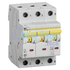 Выключатель автоматический трехполюсный ВА47-60M 3Р 6А 6кА С MVA31-3-006-C IEK