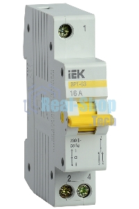 Выключатель-разъединитель трехпозиционный 1п ВРТ-63 16А ИЭК MPR10-1-016