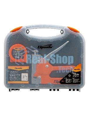 Набор Sparta: степлер мебельный регулируемый, скобы 500 шт, рулетка 2м., тип скобы 53, 4-14 мм