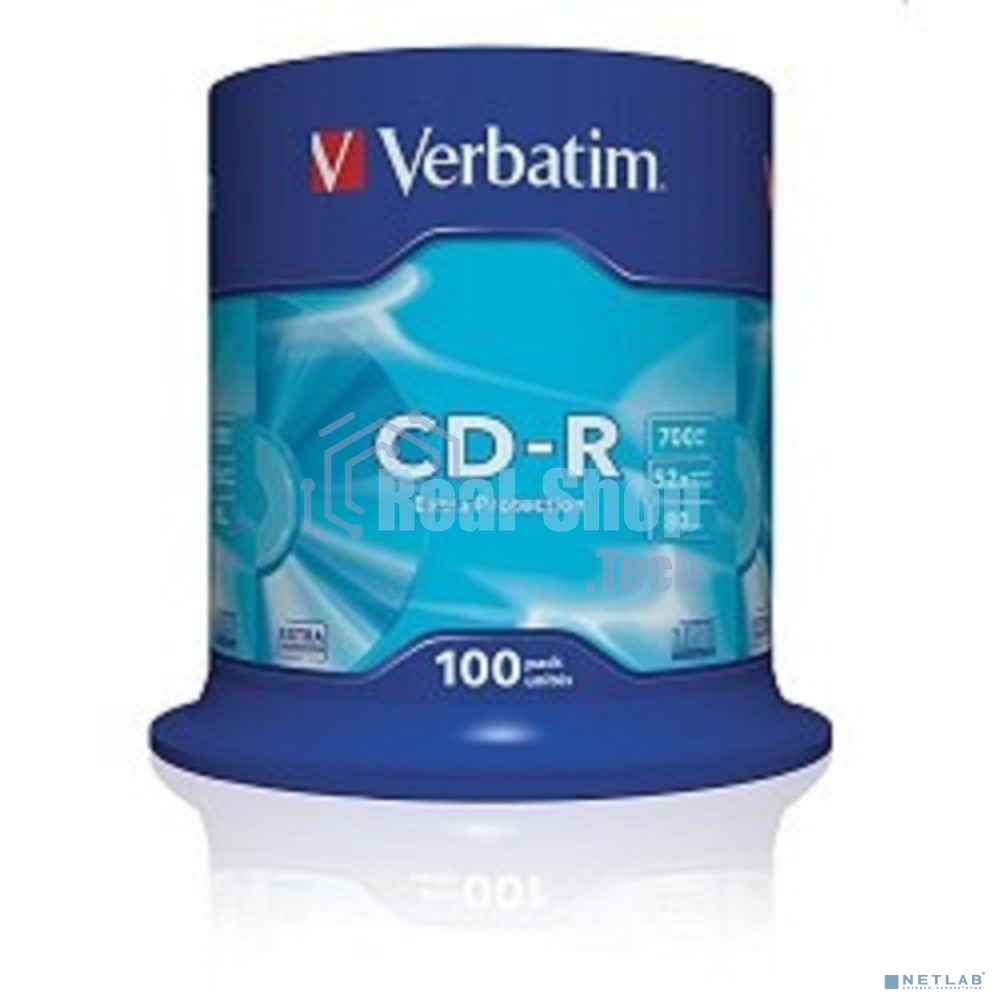 Диск CD-R Verbatim 700Mb 52x Cake Box (100шт) (43411)