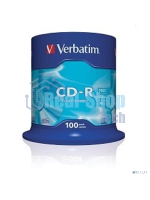 Диск CD-R Verbatim 700Mb 52x Cake Box (100шт) (43411)