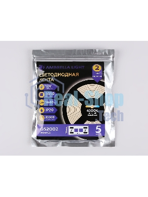Светодиодная лента Ambrella light GS2002 5050 60Led/ 14.4W m/ 12V IP20 4500K/ 5000*10*1.87mm (2 конт.)