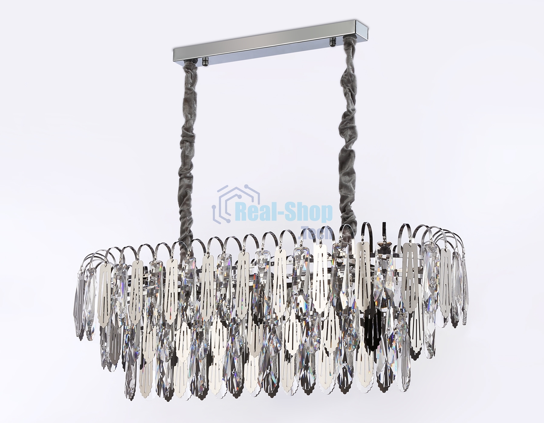 Светильник Ambrella light TR5259/10 CH/CL хром/прозрачный E27*10 max 40W 800*300*270