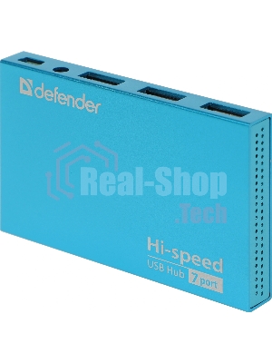 USB-концентраторы Defender Septima Slim, USB 2.0, USB 7 портов, блок питания/USB