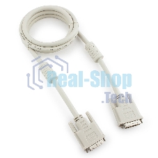 Кабель DVI-D single link Gembird/Cablexpert CC-DVI-6C, 19M/19M, 1.8м, серый, экран, феррит.кольца, пакет