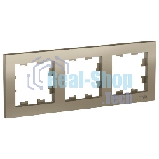 Рамка 3-м AtlasDesign универс. шампань SchE ATN000503