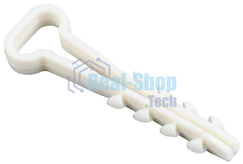 Дюбель-хомут d5х8мм для плоского кабеля нейлон белый (уп.100шт) ИЭК UHH35-5-8-100