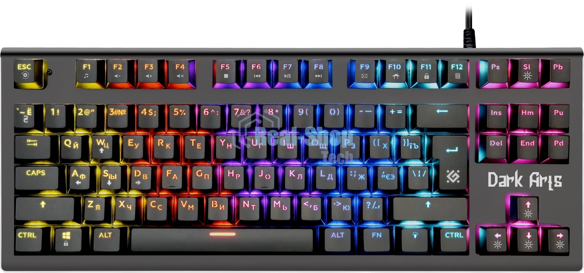 Клавиатура проводная Defender Dark Arts GK-375, USB, черный