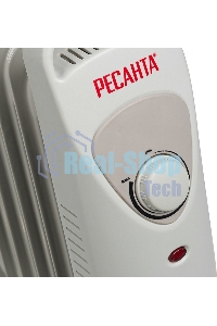 Обогреватель масляный Ресанта ОММ-7Н (7 секций) белый, 700 Вт, 10 м2, термостат 67/3/1