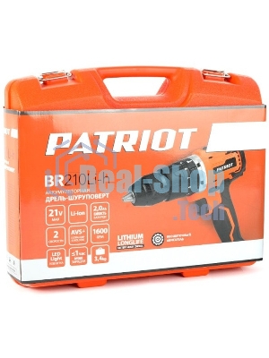 Дрель-шуруповерт Patriot BR 210Li-h UES, 21 В, 2 Ач, 50 Нм, бесщеточный, ударный