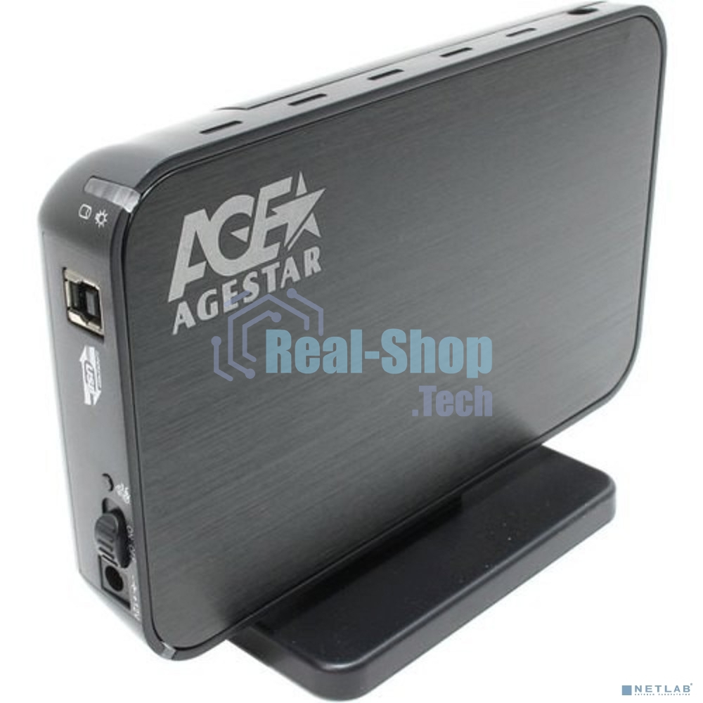Внешний корпус для HDD AgeStar 3UB3A8-6G SATA II пластик/алюминий черный 3.5