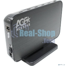 Внешний корпус для HDD AgeStar 3UB3A8-6G SATA II пластик/алюминий черный 3.5