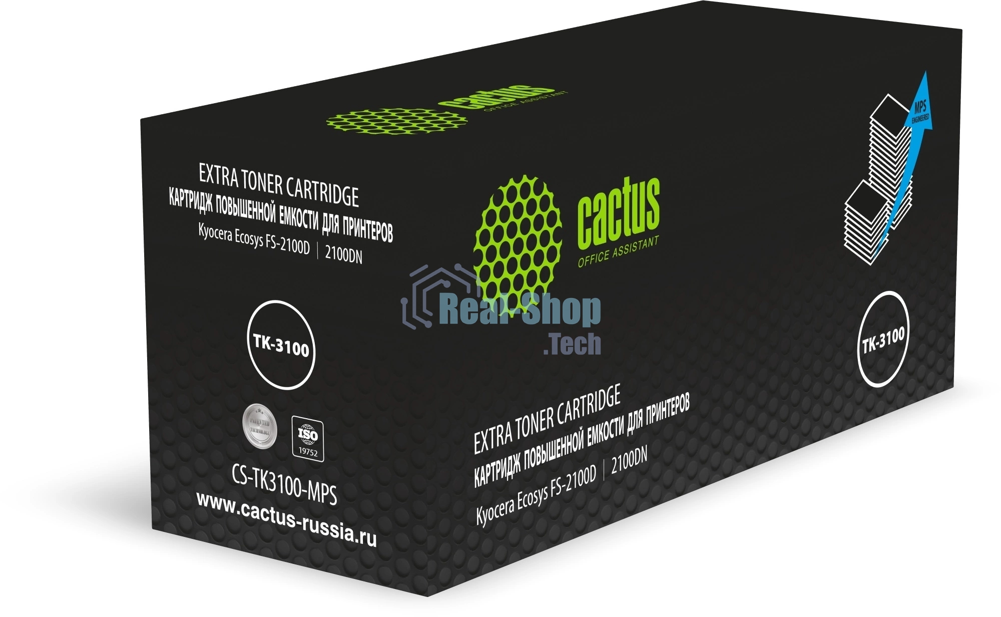 Картридж лазерный Cactus CS-TK3100-MPS черный (25000 стр.) для Kyocera Ecosys FS-2100D/2100DN