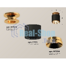 Светильник Ambrella Light XS7511120 SBK/PYG черный песок/золото желтое полированное MR16 GU5.3 (N7929, C7511, N7034)