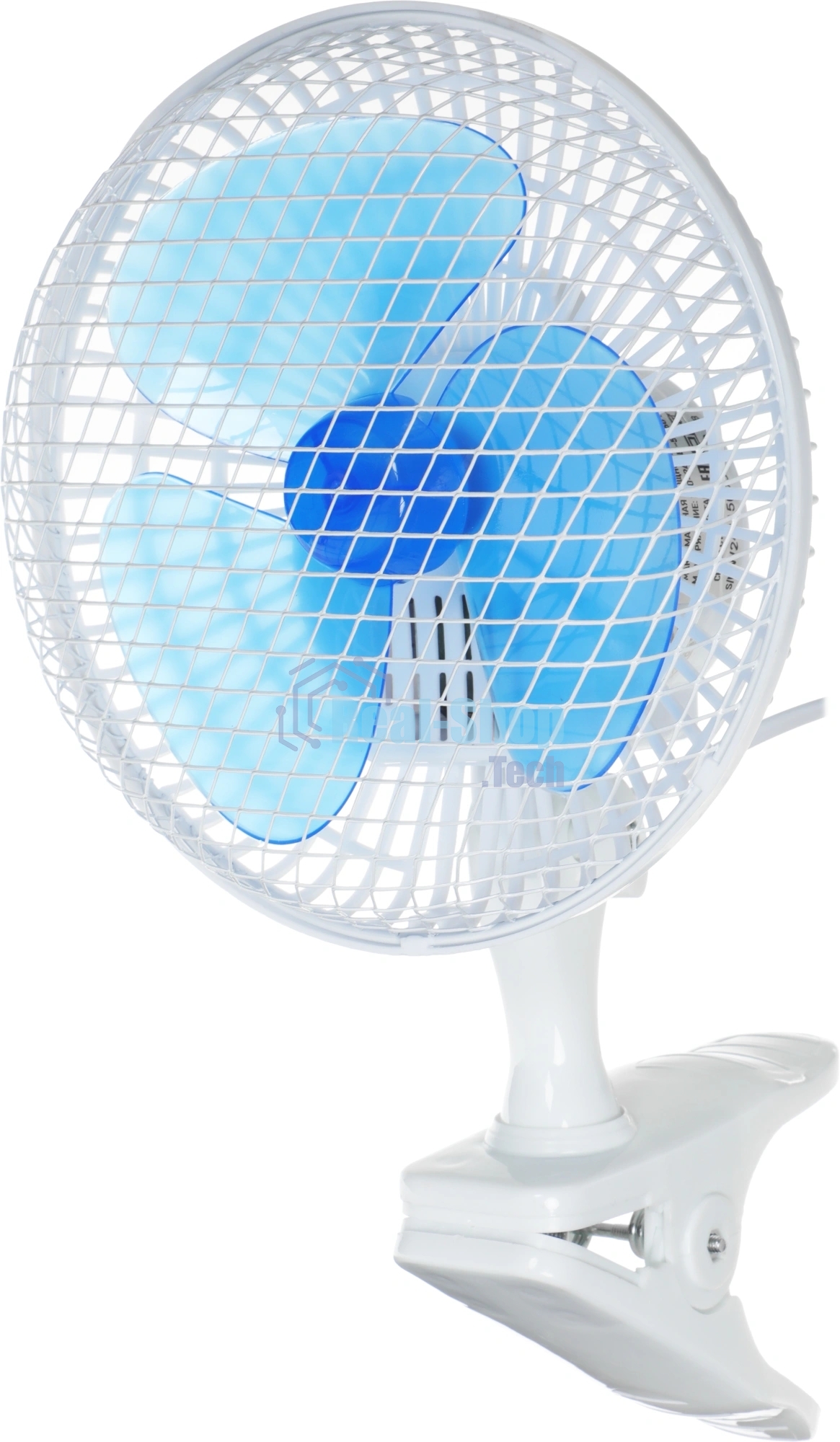 Вентилятор Centek CT-5003 синий/белый, настольный, 20 Вт, 2 скорости, 15 см