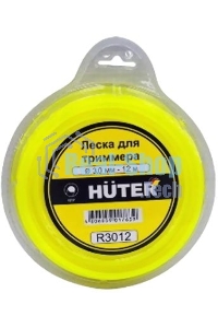 Леска для садовых триммеров Huter R3012 d=3мм L=12м для Huter GGT-1900S(T) (71/2/1)