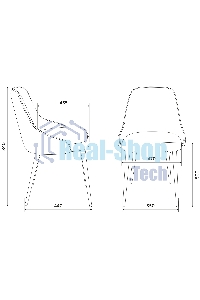 Стул для кухни Бюрократ KF-5_2 Velvet 20 комплект 2 шт, молочный, металл черный на ножках