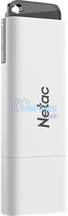 Флешка USB Netac U185 8Gb NT03U185N-008G-20WH, USB 2.0, с колпачком, пластиковая белая