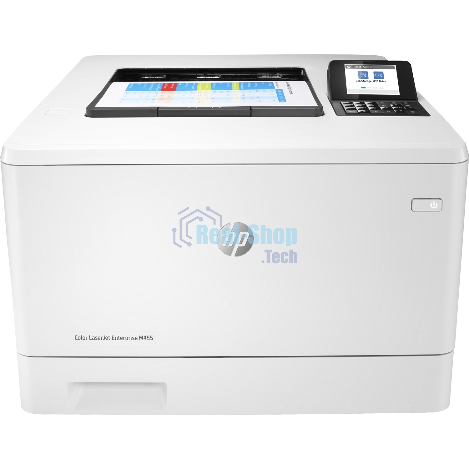 Принтер лазерный HP Color LaserJet Pro M455dn (3PZ95A), A4, цветной, печ. до 27 стр/мин., 600 x 600 dpi, USB, RJ-45, Air Print, Mopria