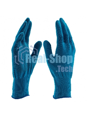 Перчатки из синтетической нити, ПВХ точка, 13 класс, 