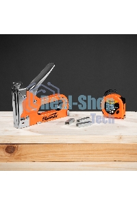 Набор Sparta: степлер мебельный регулируемый, скобы 500 шт, рулетка 2м., тип скобы 53, 4-14 мм