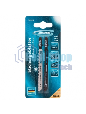 Набор полотен Gross 78254 для электролобзика по дереву, 2 шт.