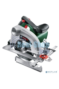 Пилы, Станки Bosch PKS 40 06033C5000 Ручная дисковая пила 850 Вт, глубина пропила под углом 90°: 0-40 мм, глубина пропила под углом 45°: 0-26 мм. Направляющая пластина 120 х 260 мм, масса 2,