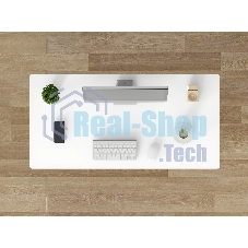 Стол для компьютера Cactus с электроподъемником, столешница стекло белый каркас белый (CS-EGD-WWT)